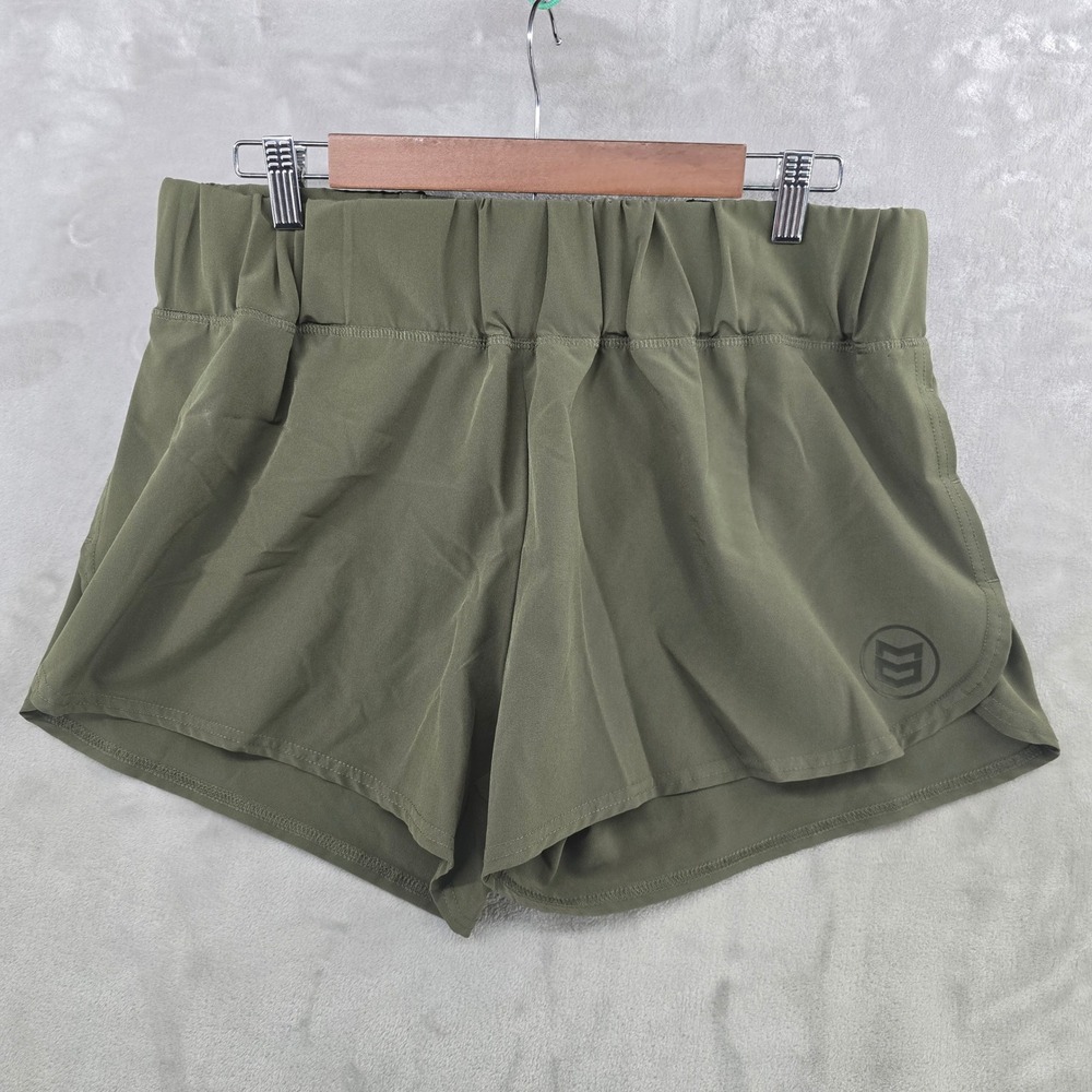 MTN OPS Womens XL Vanguard Shorts Olive Green Wide Waistband Liner Pocket